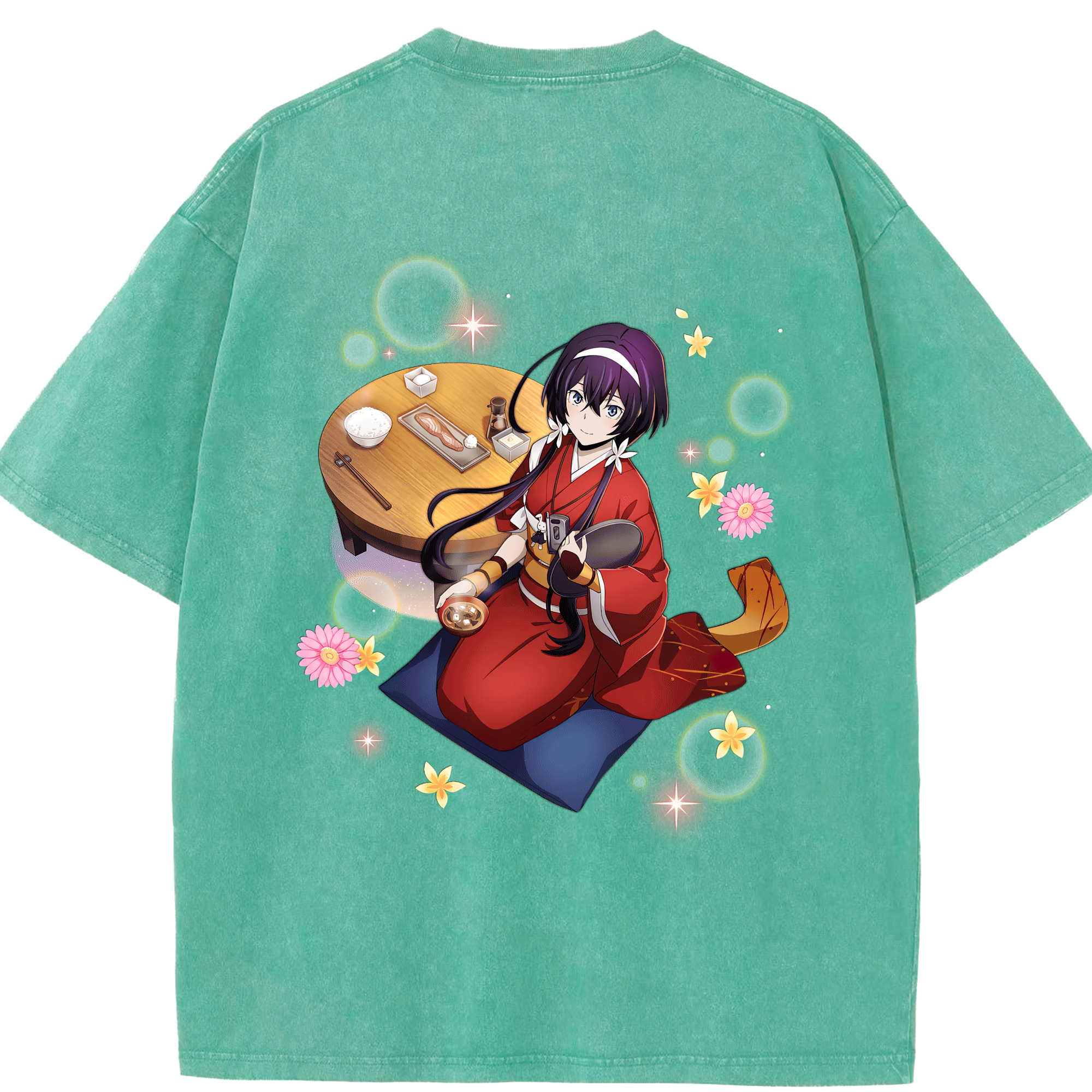 （画像用） 文豪ストレイドッグス Bungo Stray Dogs 綿100% ヴィンテージ風 半袖Tシャツ（背面プリント）